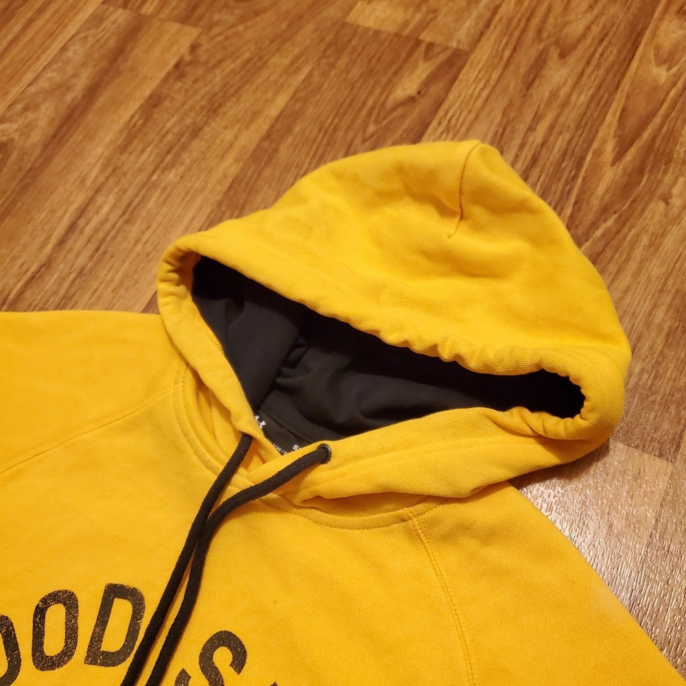Under Armour Project‎ Rock Hoodie Men Small Yellow Blood Sweat Respect